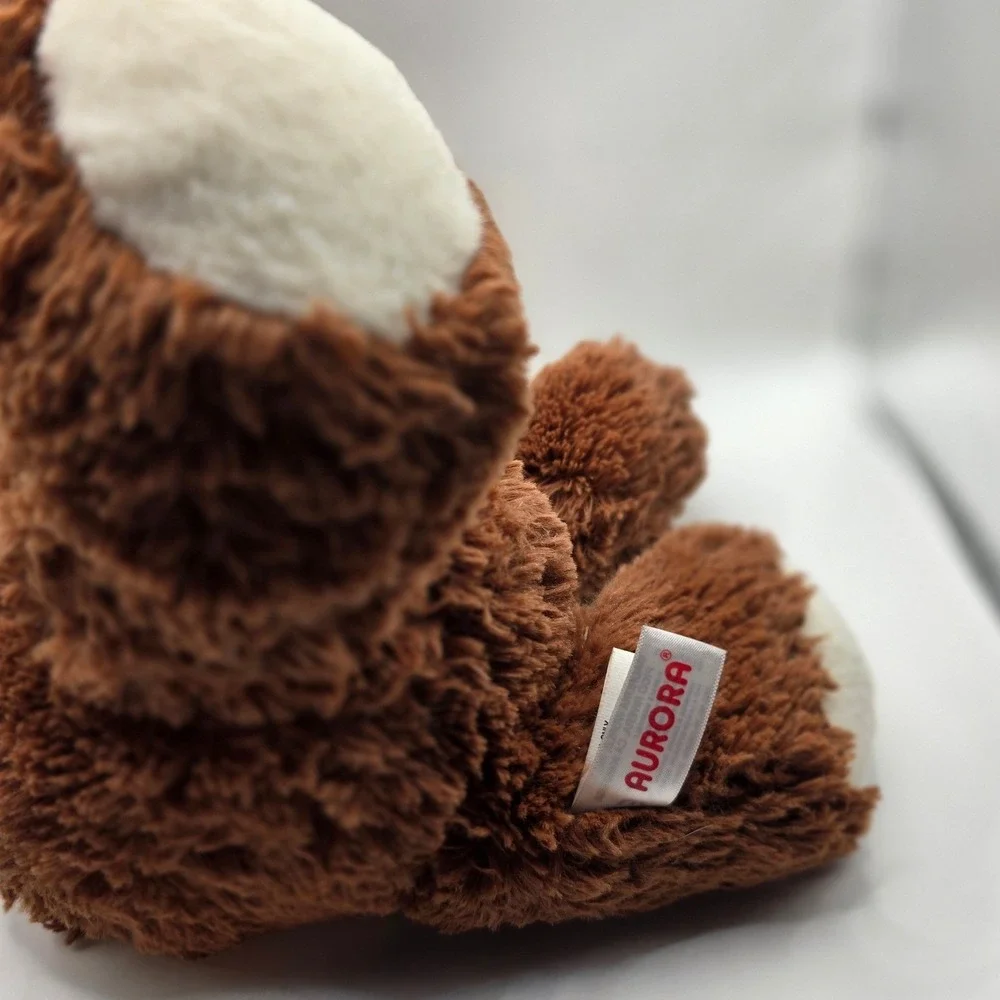 Aurora Get Well Teddy Bear Brown Shaggy Plush Bandage 7x10